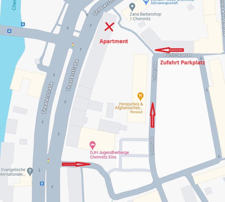 T21 - Apartment Direkt Im Zentrum Mit Parkplatz ケムニッツ エクステリア 写真
